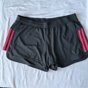 Adidas Gray and Pink‎ Performance Athletic Shorts